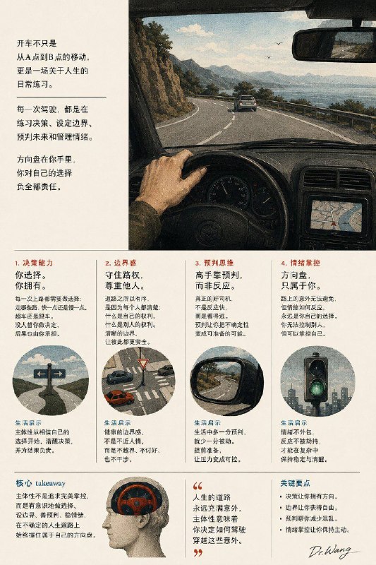 看一个人怎么开车，能看出TA的很多人格特征……驾驶本质上就是一场浓缩的人生演练