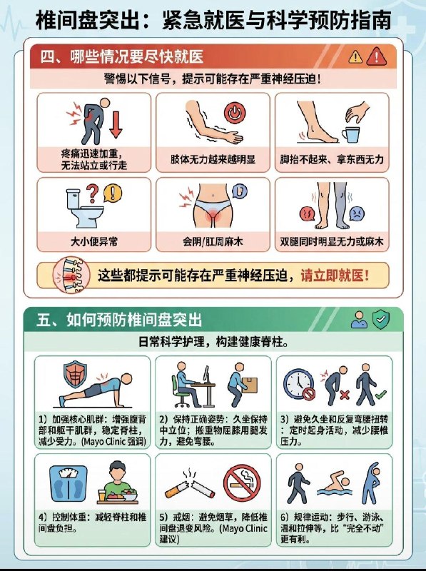 「医学科普：椎间盘突出症状、治疗方法&预防」「医学科普：椎间盘突出症状、治疗方法&预防」