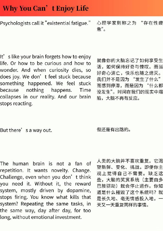 外刊精选 为什么你无法享受生活外刊精选 为什么你无法享受生活