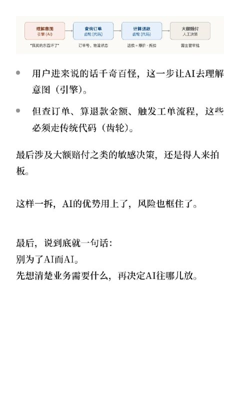 🔷你的业务场景真的适合“AI化”吗？亲眼看着一个朋友的团队，花了三个月、烧了大几十万给产品加AI，上线一个月后灰溜溜下掉了