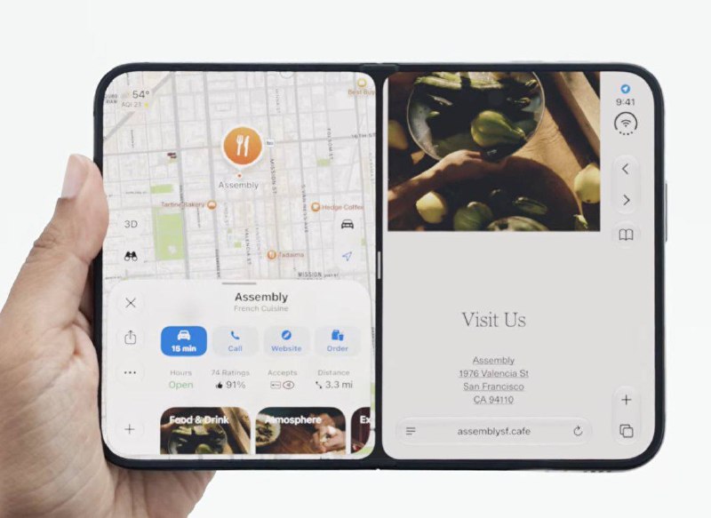 iPhone Duo暴露了国产折叠屏的半成品本质Passport-size 折叠, 或者按照国内说的阔折叠, 之前长期存在的担忧就是垂直空间不足.iOS 26 那会做透明 UI 的时候, 从可变 Dock 栏+半透明, 让 iPhone SE 的可用屏幕空间大幅度提升这点, 加上全屏滑动返回的推广, 就可见苹果在下决心从 HIG 范式层面解决这个问题.从结果来说, 苹果确实是下了很大的决心, 把状态栏和Dock底栏完全移动到了右边, 重做了状态图标和灵动岛. 就连顶栏都移动到了右边, 把垂直空间完全释放了出来.以及这样还有个重要的作用, 就是强制未适配应用不要用掉整个屏幕宽度, 导致列表元素出现恐怖的拉伸.更聪明的是, 这样对右手惯用手的用户来说, 点击返回/切换 Dock/点击搜索等操作都可以在右手单手完成. 当然这也是因为 TouchID 在右侧. 因此对原生框架的应用来说, 调整顶栏底栏自适应到右侧算是第一优先的事项.而外屏左手持握的话, 还是能用全屏/侧边返回, 以及借助 Apple Watch 解锁来兜底.内屏方面的话, 展开动画也非常惊艳, 而且视觉上保持了相当的连贯.更聪明的是, 展开状态下左边分屏的 App, 交互按钮也在左边, 方便左手直接按到.可以说这套设计上的创新, 足以让另外两家抢时间发阔折叠行为显得非常小丑.另外芯片上, N2 工艺带来了 40% 级别的持续性能, 特别是GPU性能, 加上VC 均热板, 这对厚度受限的折叠屏设计来说是非常重要的. 可以说目前市面上的阔折叠都无法与之抗衡.iPhone Duo暴露了国产折叠屏的半成品本质Passport-size 折叠, 或者按照国内说的阔折叠, 之前长期存在的担忧就是垂直空间不足.iOS 26 那会做透明 UI 的时候, 从可变 Dock 栏+半透明, 让 iPhone SE 的可用屏幕空间大幅度提升这点, 加上全屏滑动返回的推广, 就可见苹果在下决心从 HIG 范式层面解决这个问题.从结果来说, 苹果确实是下了很大的决心, 把状态栏和Dock底栏完全移动到了右边, 重做了状态图标和灵动岛. 就连顶栏都移动到了右边, 把垂直空间完全释放了出来.以及这样还有个重要的作用, 就是强制未适配应用不要用掉整个屏幕宽度, 导致列表元素出现恐怖的拉伸.更聪明的是, 这样对右手惯用手的用户来说, 点击返回/切换 Dock/点击搜索等操作都可以在右手单手完成. 当然这也是因为 TouchID 在右侧. 因此对原生框架的应用来说, 调整顶栏底栏自适应到右侧算是第一优先的事项.而外屏左手持握的话, 还是能用全屏/侧边返回, 以及借助 Apple Watch 解锁来兜底.内屏方面的话, 展开动画也非常惊艳, 而且视觉上保持了相当的连贯.更聪明的是, 展开状态下左边分屏的 App, 交互按钮也在左边, 方便左手直接按到.可以说这套设计上的创新, 足以让另外两家抢时间发阔折叠行为显得非常小丑.另外芯片上, N2 工艺带来了 40% 级别的持续性能, 特别是GPU性能, 加上VC 均热板, 这对厚度受限的折叠屏设计来说是非常重要的. 可以说目前市面上的阔折叠都无法与之抗衡.