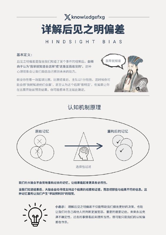 从股市到考试，为什么事后诸葛亮人人都会当？详解后见之明偏差#心理学小知识