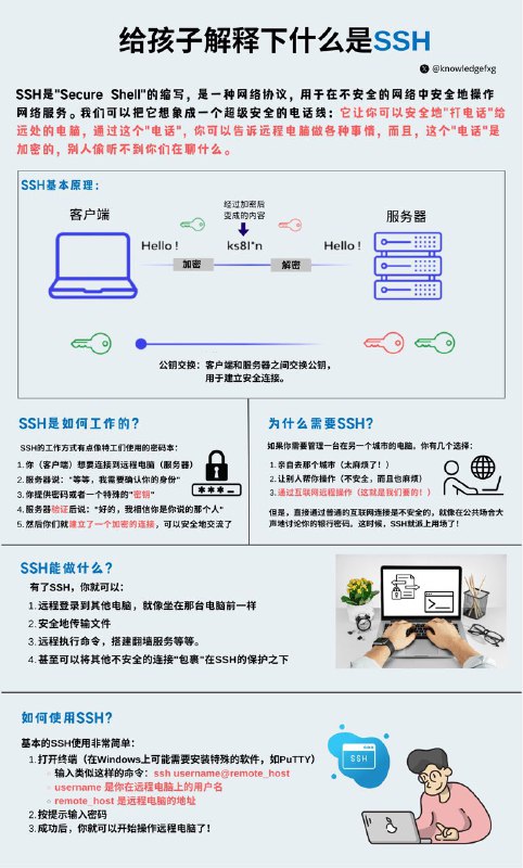 给孩子解释下什么是SSH？#互联网小知识  #给孩子解释下