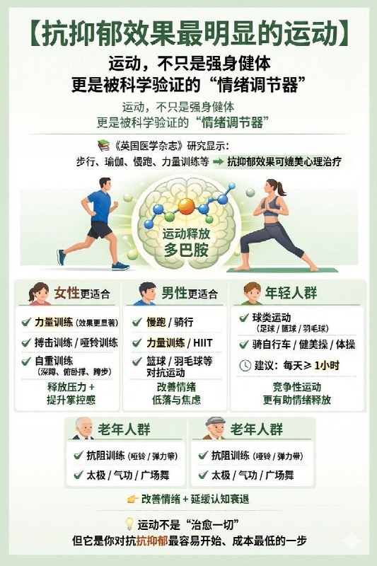情绪低落时 最该做的不是躺着，而是动起来……