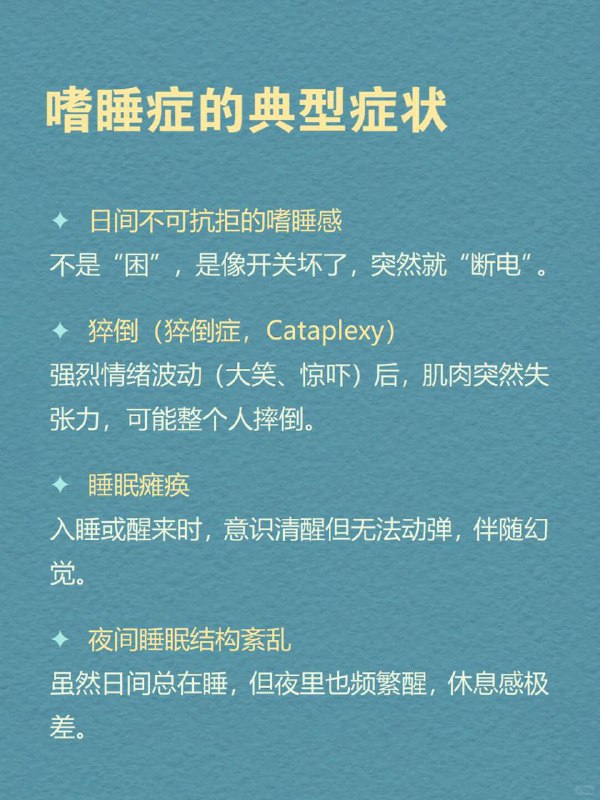 每天分享一个心理学知识｜嗜睡症🛏️ “睡着”本是一件私密、主动的事