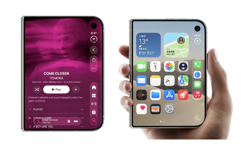 iPhone Duo暴露了国产折叠屏的半成品本质Passport-size 折叠, 或者按照国内说的阔折叠, 之前长期存在的担忧就是垂直空间不足.iOS 26 那会做透明 UI 的时候, 从可变 Dock 栏+半透明, 让 iPhone SE 的可用屏幕空间大幅度提升这点, 加上全屏滑动返回的推广, 就可见苹果在下决心从 HIG 范式层面解决这个问题.从结果来说, 苹果确实是下了很大的决心, 把状态栏和Dock底栏完全移动到了右边, 重做了状态图标和灵动岛. 就连顶栏都移动到了右边, 把垂直空间完全释放了出来.以及这样还有个重要的作用, 就是强制未适配应用不要用掉整个屏幕宽度, 导致列表元素出现恐怖的拉伸.更聪明的是, 这样对右手惯用手的用户来说, 点击返回/切换 Dock/点击搜索等操作都可以在右手单手完成. 当然这也是因为 TouchID 在右侧. 因此对原生框架的应用来说, 调整顶栏底栏自适应到右侧算是第一优先的事项.而外屏左手持握的话, 还是能用全屏/侧边返回, 以及借助 Apple Watch 解锁来兜底.内屏方面的话, 展开动画也非常惊艳, 而且视觉上保持了相当的连贯.更聪明的是, 展开状态下左边分屏的 App, 交互按钮也在左边, 方便左手直接按到.可以说这套设计上的创新, 足以让另外两家抢时间发阔折叠行为显得非常小丑.另外芯片上, N2 工艺带来了 40% 级别的持续性能, 特别是GPU性能, 加上VC 均热板, 这对厚度受限的折叠屏设计来说是非常重要的. 可以说目前市面上的阔折叠都无法与之抗衡.iPhone Duo暴露了国产折叠屏的半成品本质Passport-size 折叠, 或者按照国内说的阔折叠, 之前长期存在的担忧就是垂直空间不足.iOS 26 那会做透明 UI 的时候, 从可变 Dock 栏+半透明, 让 iPhone SE 的可用屏幕空间大幅度提升这点, 加上全屏滑动返回的推广, 就可见苹果在下决心从 HIG 范式层面解决这个问题.从结果来说, 苹果确实是下了很大的决心, 把状态栏和Dock底栏完全移动到了右边, 重做了状态图标和灵动岛. 就连顶栏都移动到了右边, 把垂直空间完全释放了出来.以及这样还有个重要的作用, 就是强制未适配应用不要用掉整个屏幕宽度, 导致列表元素出现恐怖的拉伸.更聪明的是, 这样对右手惯用手的用户来说, 点击返回/切换 Dock/点击搜索等操作都可以在右手单手完成. 当然这也是因为 TouchID 在右侧. 因此对原生框架的应用来说, 调整顶栏底栏自适应到右侧算是第一优先的事项.而外屏左手持握的话, 还是能用全屏/侧边返回, 以及借助 Apple Watch 解锁来兜底.内屏方面的话, 展开动画也非常惊艳, 而且视觉上保持了相当的连贯.更聪明的是, 展开状态下左边分屏的 App, 交互按钮也在左边, 方便左手直接按到.可以说这套设计上的创新, 足以让另外两家抢时间发阔折叠行为显得非常小丑.另外芯片上, N2 工艺带来了 40% 级别的持续性能, 特别是GPU性能, 加上VC 均热板, 这对厚度受限的折叠屏设计来说是非常重要的. 可以说目前市面上的阔折叠都无法与之抗衡.