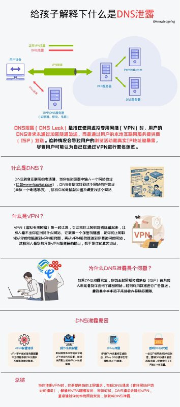 给孩子解释下什么是DNS泄露？#互联网小知识  #给孩子解释下