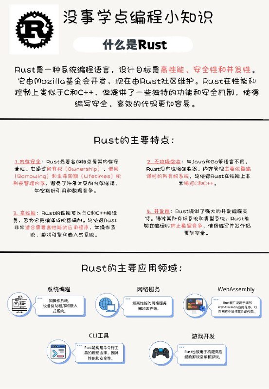 没事学点编程小知识：简单介绍下Rust#编程小知识