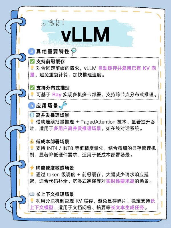 每天拆解一个AI知识点：VLLM什么是 VLLMVLLM 是由加州大学伯克利分校 SkyLab 领导开发的一款高性能大语言模型推理引擎，专为高效部署和运行大模型而设计