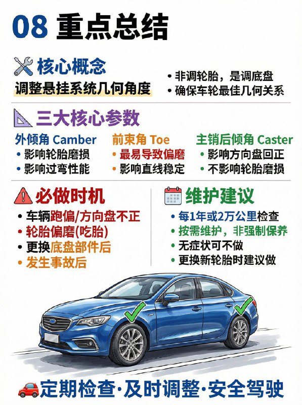 汽车小知识 ⚠️方向盘歪？吃胎？别忽视“四轮定位”！很多司机分不清“动平衡”和“四轮定位”