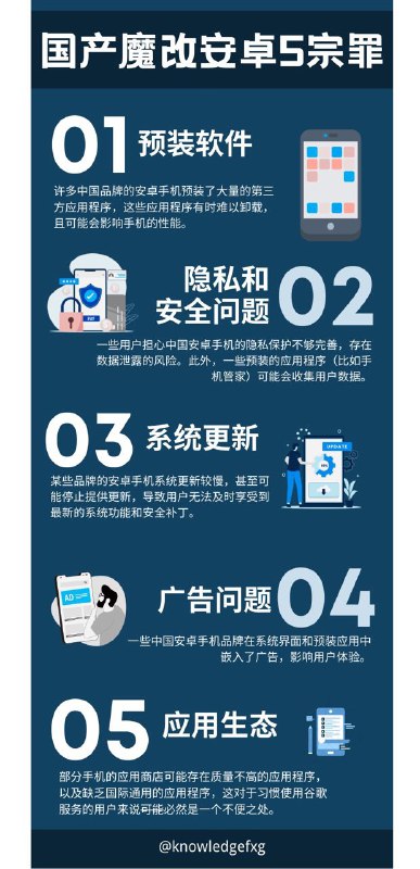 国产魔改安卓5宗罪⬇️魔改安卓简单理解就是在原版Android的基础上删除和添加很多功能,让手机更垃圾或更好用的一种操作