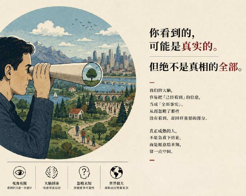 在心理学里有一个很重要的认知现象，人们常常会因为信息有限，而做出过于自信的判断
