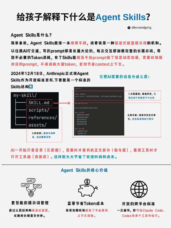 给孩子解释下什么是Agent Skills?#AI小知识