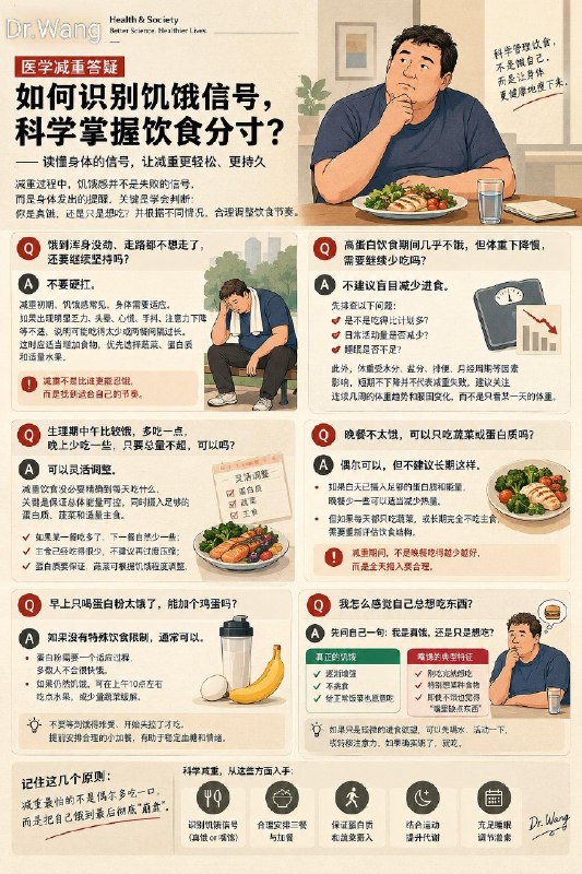 「医学科普：如何识别饥饿信号，科学掌握饮食分寸？」真正的饿了通常会逐渐增强，而且基本不太挑食，给正常的饭菜也愿意吃