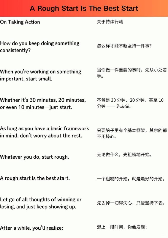 外刊精选 一个粗糙的开始就是最好的开始外刊精选 一个粗糙的开始就是最好的开始